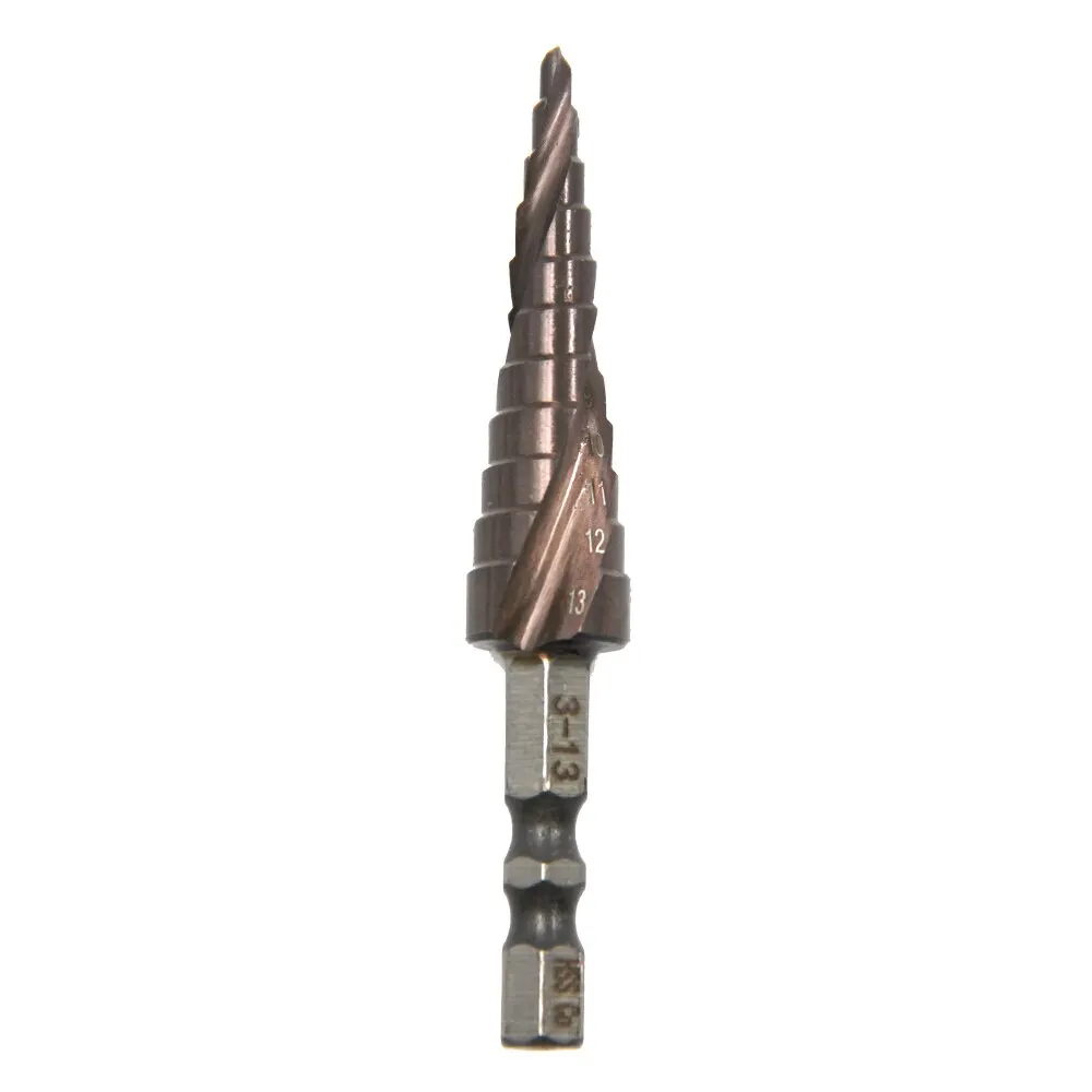 Cobalt Step Drill Bit Set | 3-13mm Hex Shank | For Stainless Steel & Hard Metals - Thumbnail 6