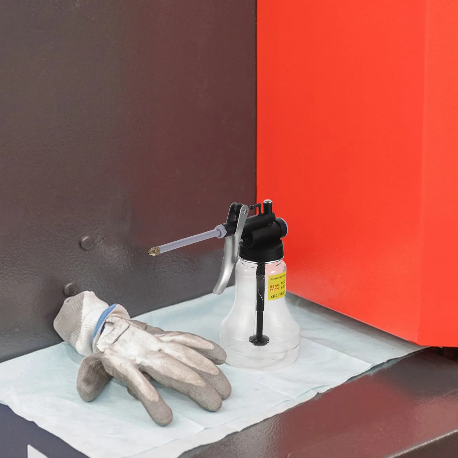 Hand Pump Oil Can | 350ml High-Pressure Dispenser | Automotive & Machinery Lubrication - Thumbnail 3