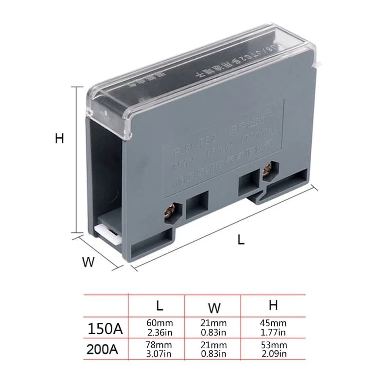 DIN Rail Terminal Block | Multi-Port Brass Junction Box for Electrical Wiring - Thumbnail 7