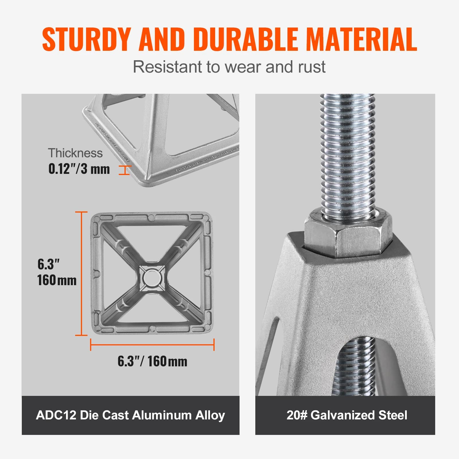 Heavy-Duty RV Leveling Jacks | 4-Pack Aluminum Stabilizers | 6000 lb Capacity - Thumbnail 4