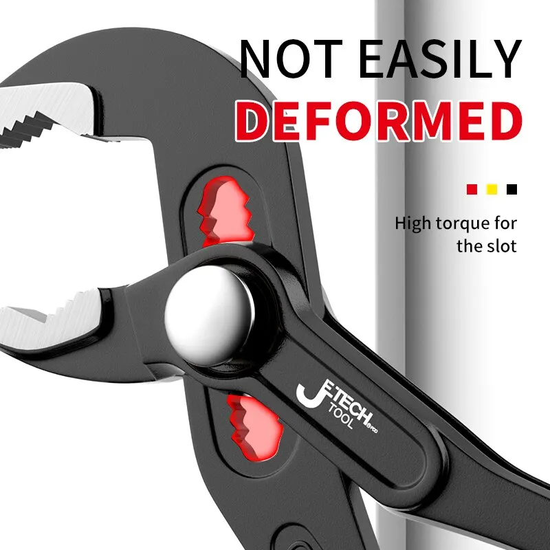 Adjustable Pipe Wrench | Quick-Release Water Pump Pliers | Heavy-Duty Plumbing Hand Tool - Thumbnail 3