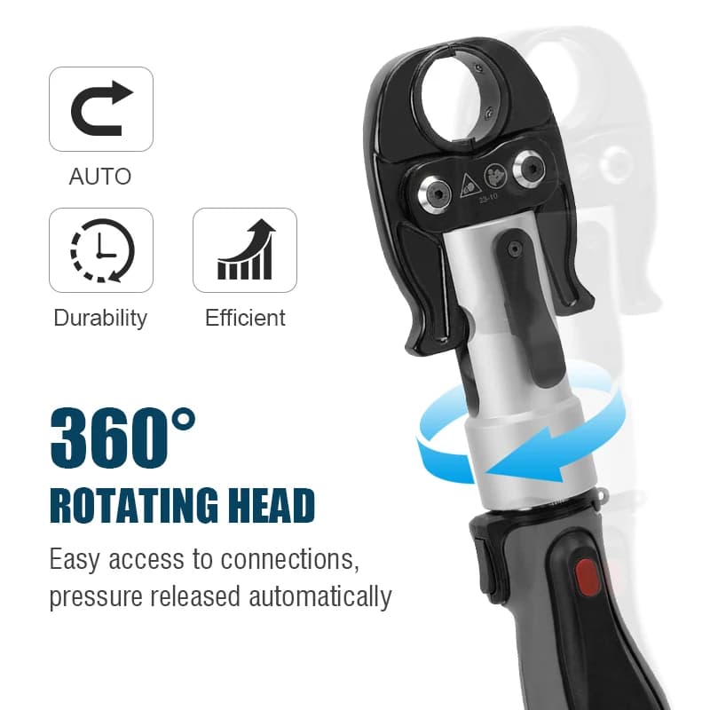 Hydraulic Cable Crimping Tool | CH-300 | 10-300mm² Range | Rechargeable Li-ion Battery - Thumbnail 2