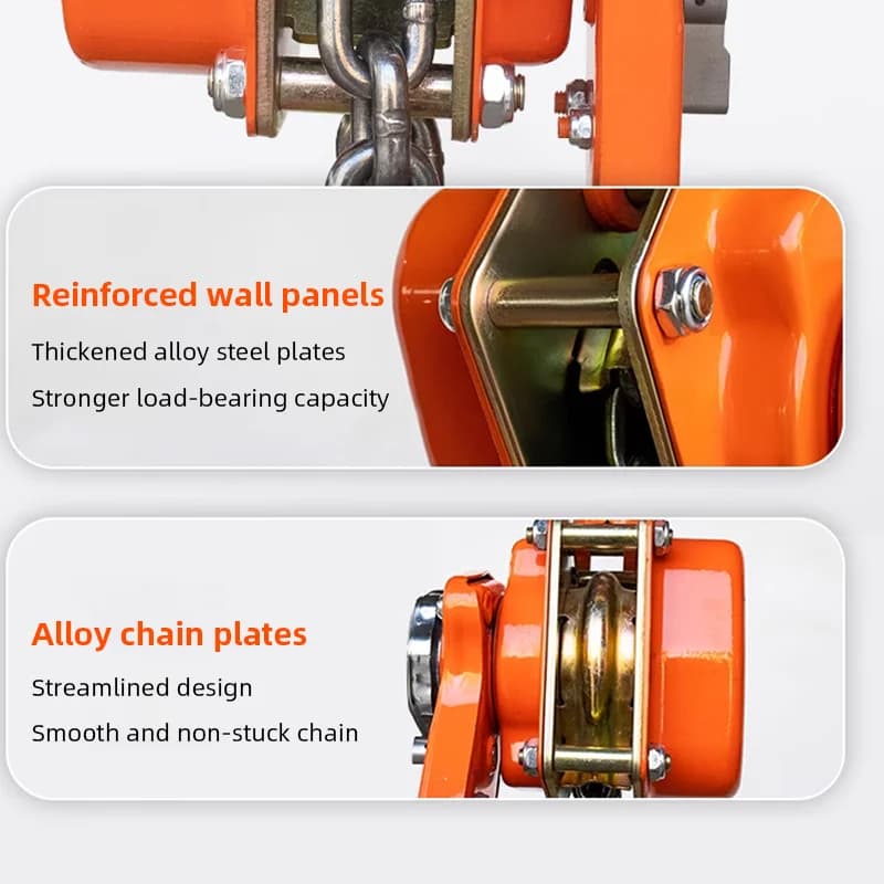 2 Ton Ratchet Chain Hoist | Manual Pulley Block | Wire Rope Tensioner - Thumbnail 3