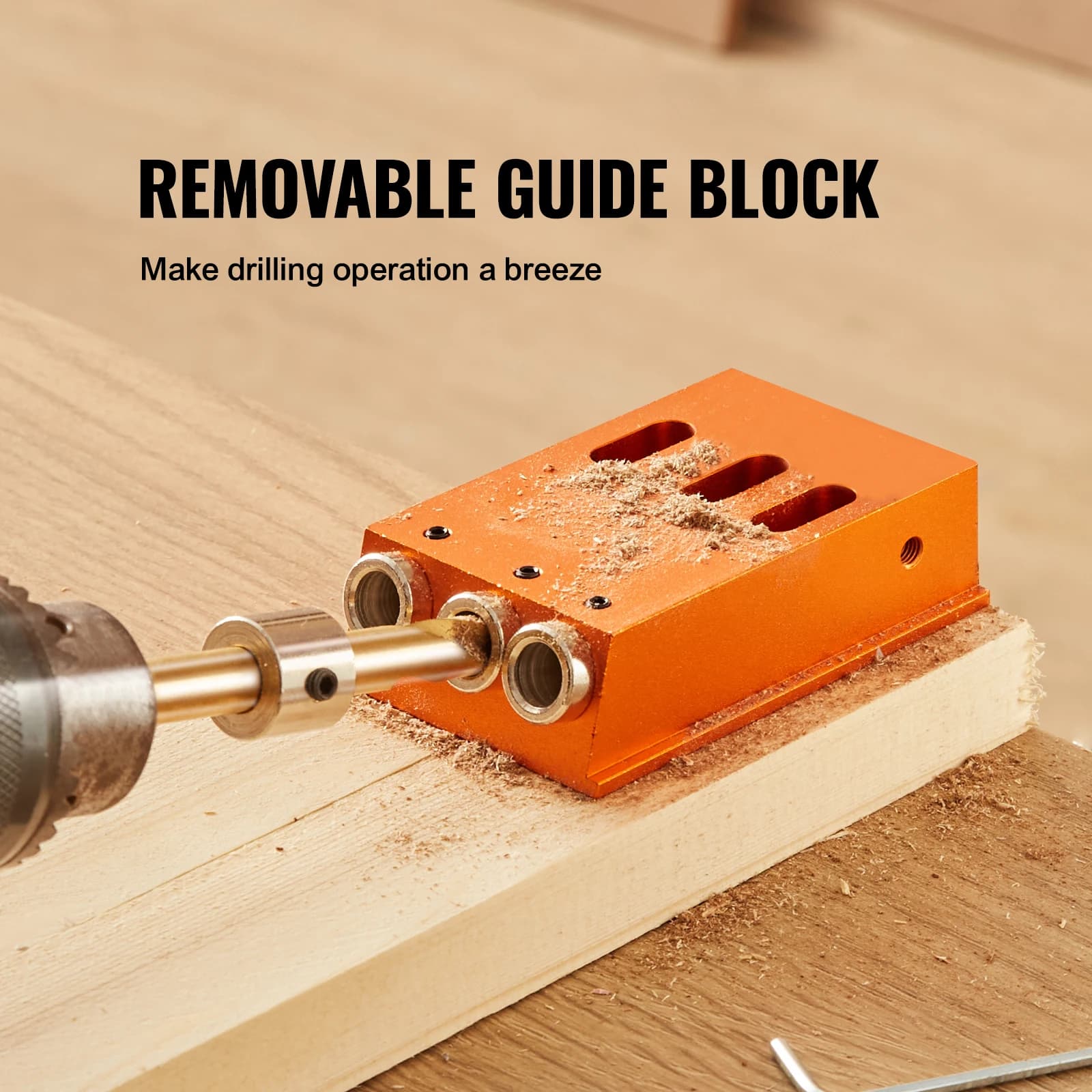 Pocket Hole Jig Kit | 30-Piece System with Adjustable Guide & Step Drills - Thumbnail 6