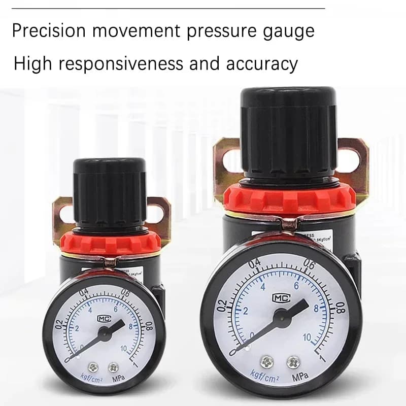 Air Compressor Filter Regulator Kit | AFC2000 & AFR2000 with Lubricator | G1/4 FRL Unit - Thumbnail 2