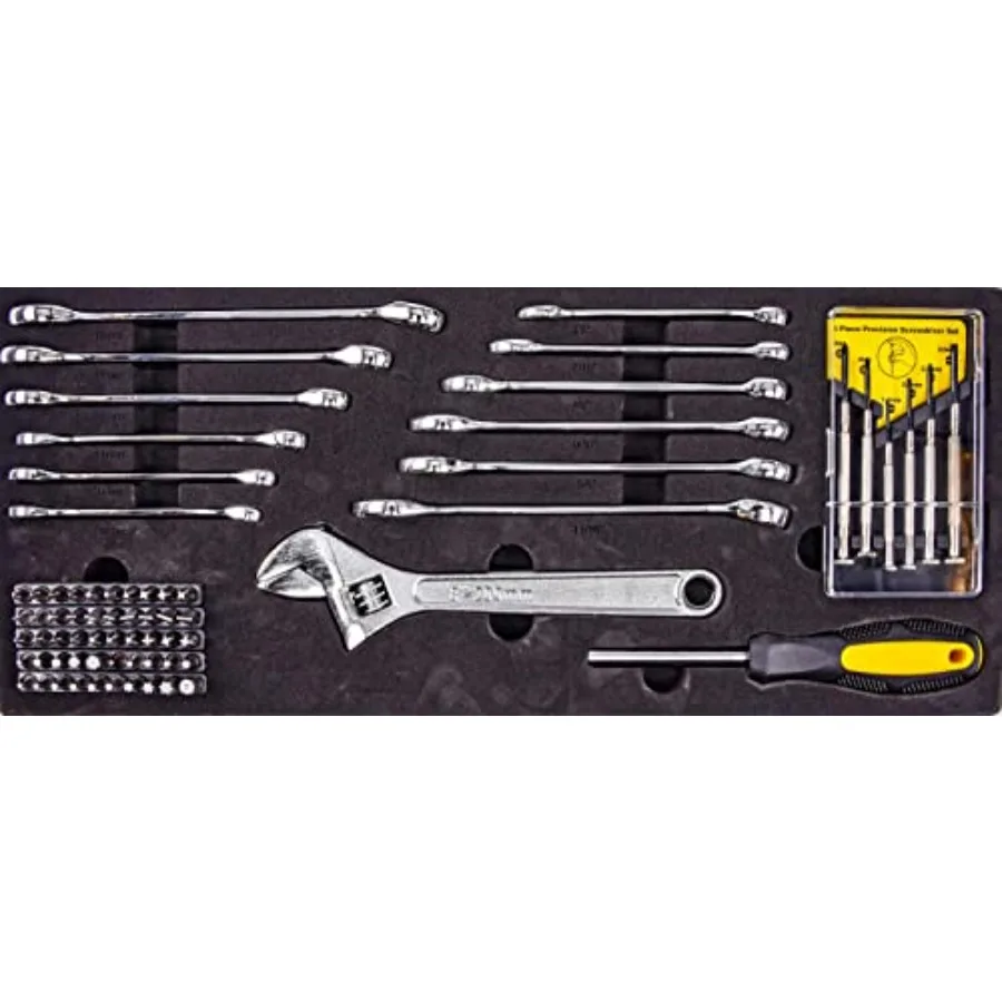 170-Piece Mechanic's Tool Set | Powder-Coated Steel Toolbox | Sockets & Ratchets - Thumbnail 5