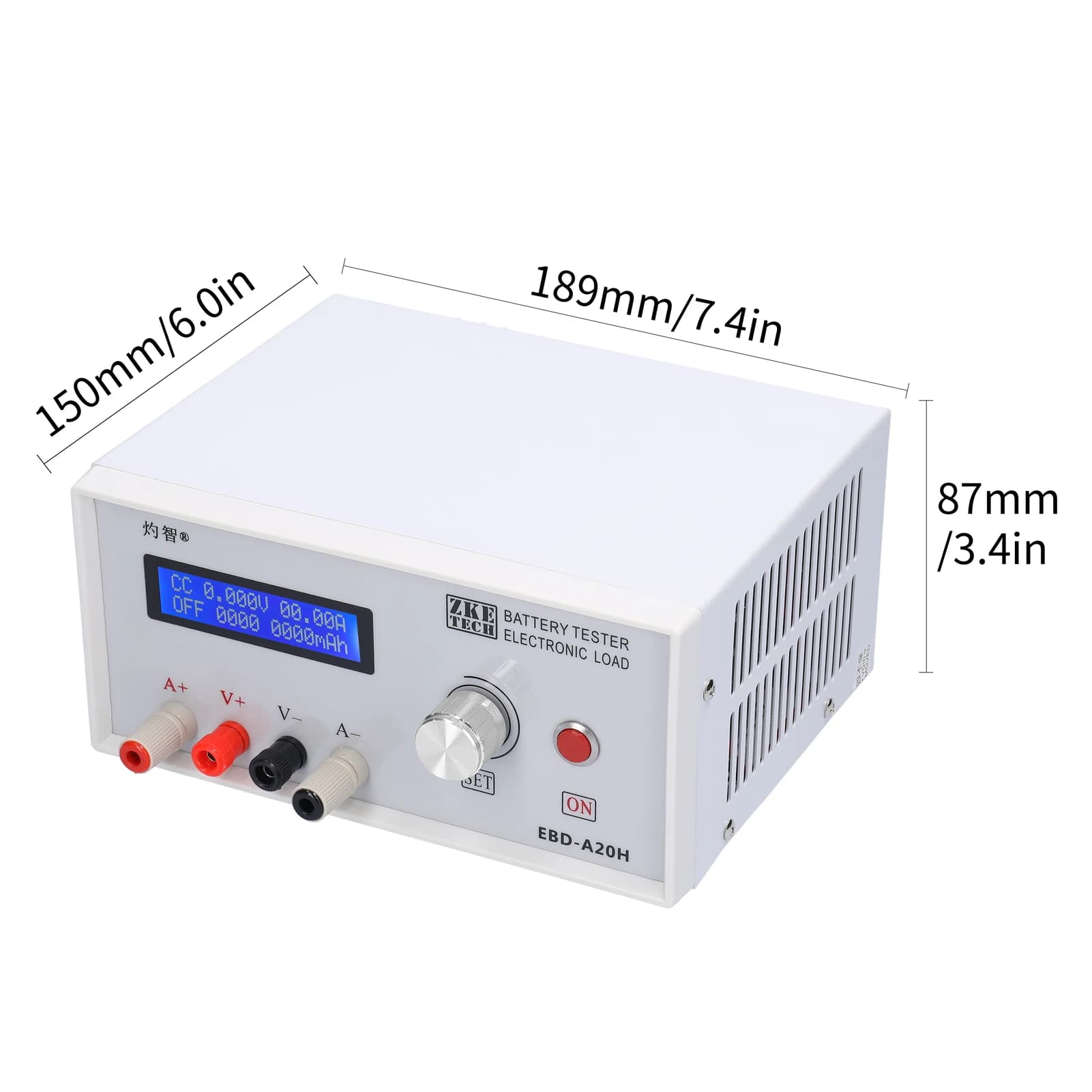 Battery Analyzer & DC Load Tester | EBD-A20H | 30V 20A 200W | PC Software Control - Thumbnail 4