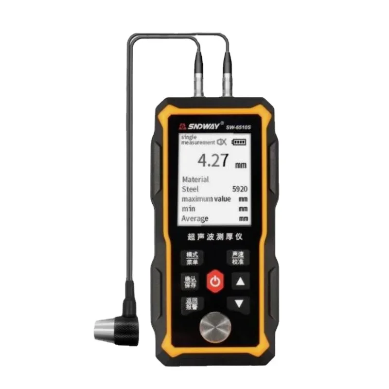 SW-6510S Digital Ultrasonic Thickness Meter - 1.0-300mm for Metal & Plastic Testing - Thumbnail 2