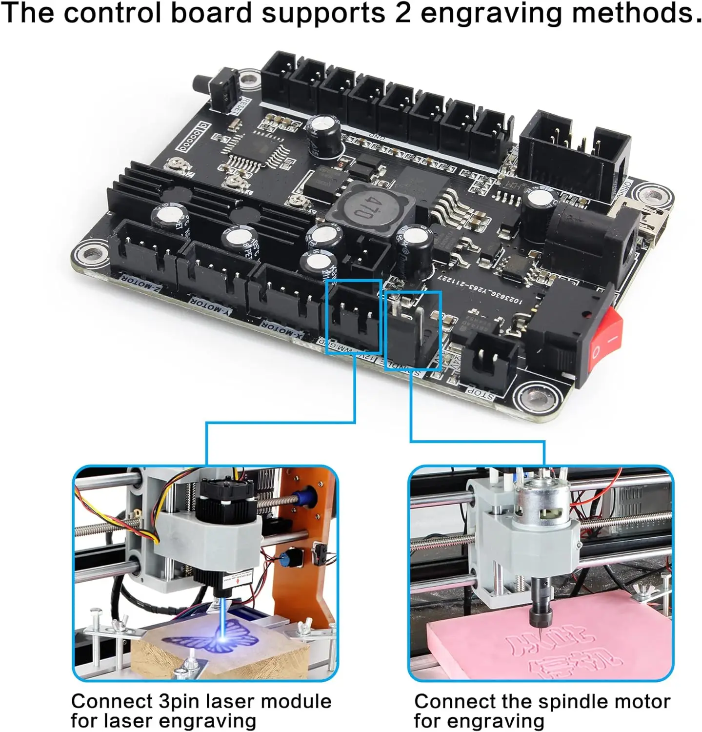 1.1 CNC Control Board | 3-Axis Engraving & Laser Controller | USB-C & Offline Operation - Thumbnail 3