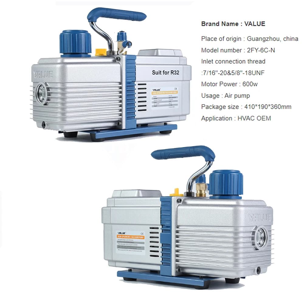 Stage HVAC Vacuum Pump | 12CFM High Performance | For R32 & 1234yf Refrigerant - Thumbnail 4