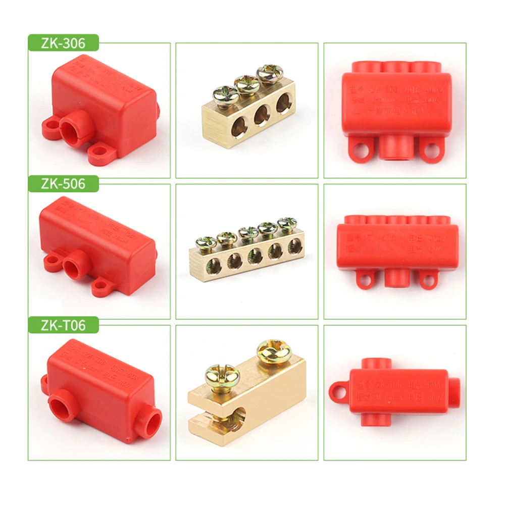 High-Power Wire Connector Block | 2.5-16mm² Screw Fixation | Multi-Port Splicing Terminal - Thumbnail 5