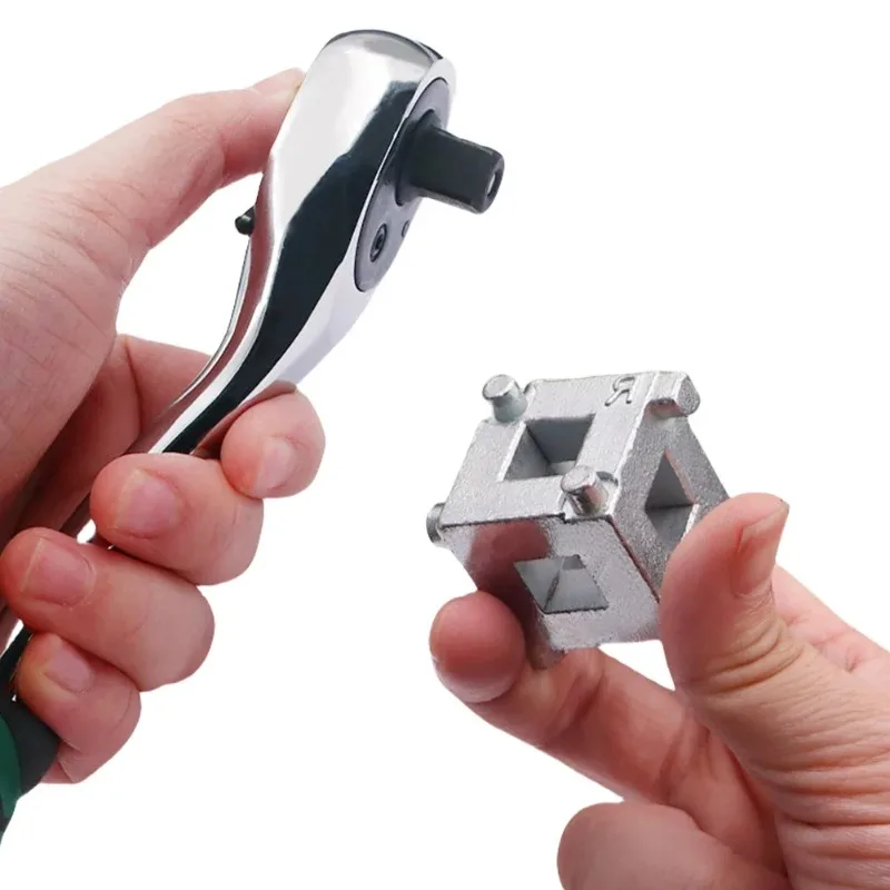 Brake Caliper Piston Rewind Tool | Disc Brake Pad Replacement Kit | Heavy-Duty Service Cube - Thumbnail 3