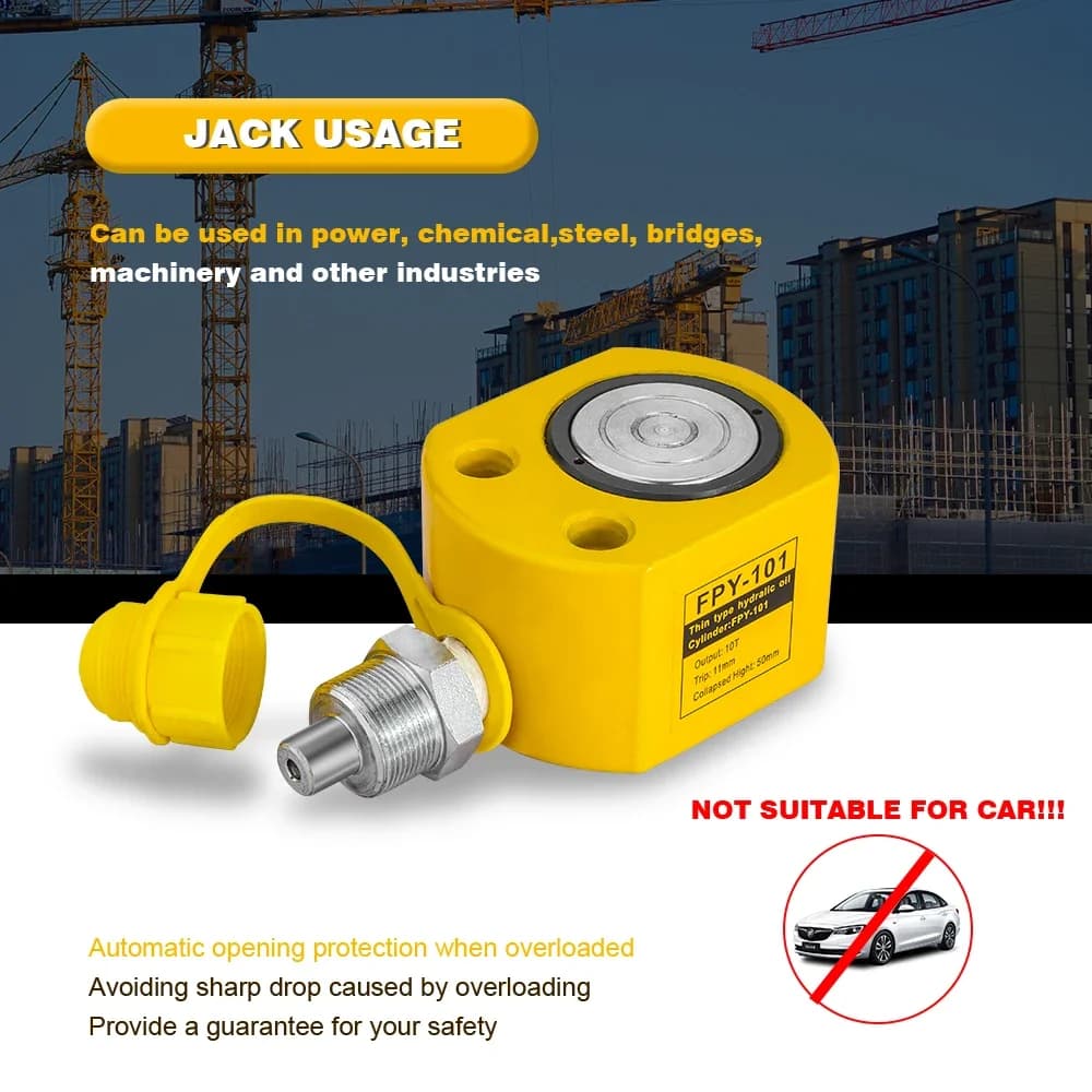Low-Height Hydraulic Jack | Multi-Stage Portable Ram for Machinery & Bridge Lifting - Thumbnail 3