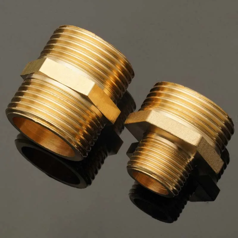 Brass Pipe Fitting | 1/8 Hex Nipple Quick-Connect Adapter - Thumbnail 2