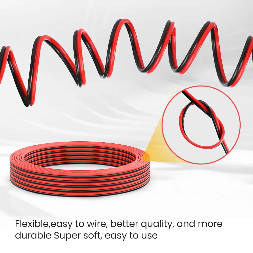 2-Conductor Silicone Wire | 16-28 AWG Tinned Copper | Flexible DIY & Automotive Cable - Thumbnail 3