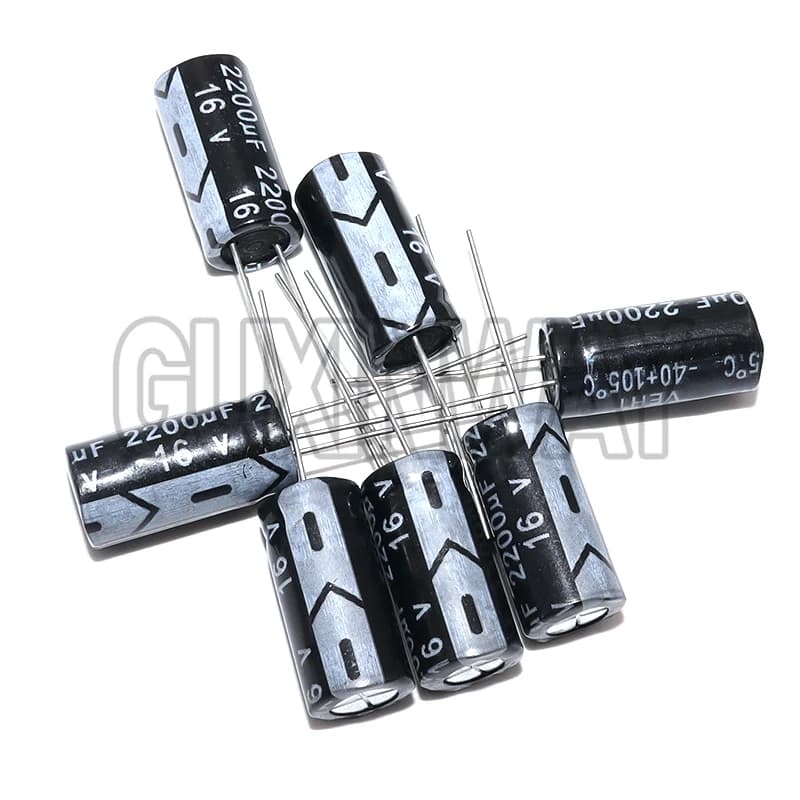 2200uF 16V Radial Capacitor | 10-Pack | High-Performance Aluminum Electrolytic - Thumbnail 4