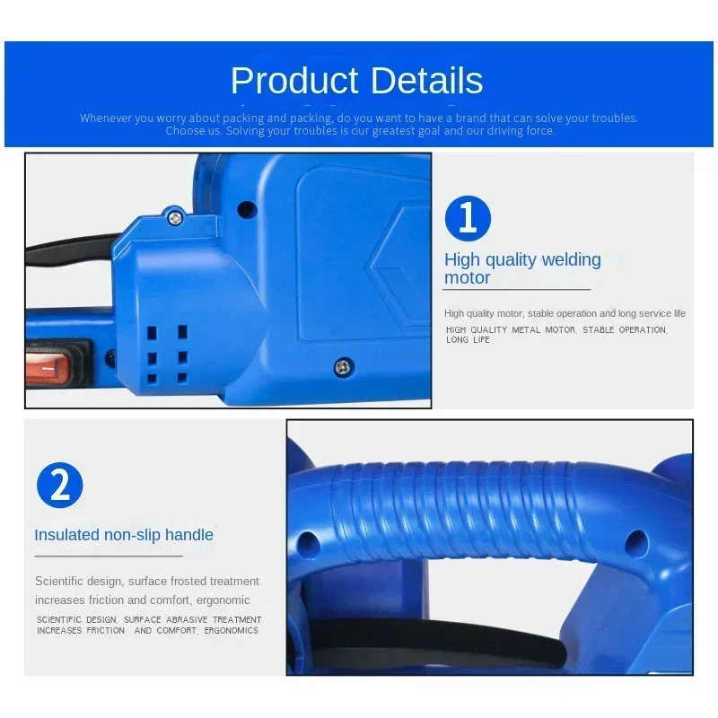 PP Strapping Tool | Electric Welding & Sealing Machine for Secure Carton Packaging - Thumbnail 5