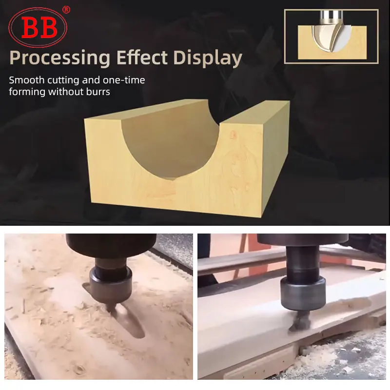 Router Bits Set | Half Round & Cove Box Milling Cutters | 1/2 & 1/4 Inch Shank - Thumbnail 2