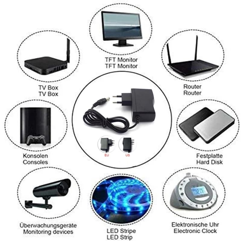 AC/DC Power Adapter | 5V 12V 24V Output | 10A Max | Professional-Grade Switching Power Supply - Thumbnail 5