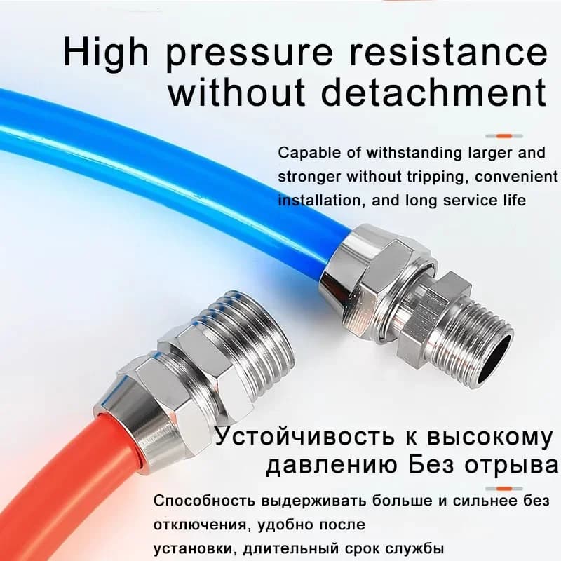 Pneumatic Quick-Connect Fittings Kit | M5-M12 Thread | For Air Hose & Tubing - Thumbnail 3