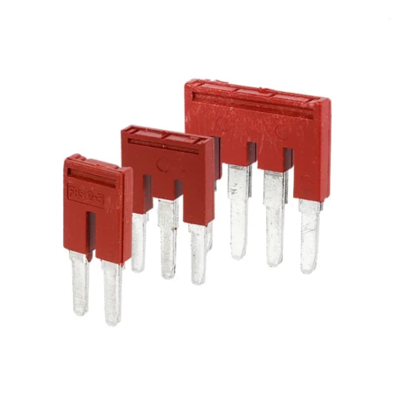 DIN Rail Terminal Block Jumpers | 50-Piece Set | 2.5mm Pitch | 2-10 Position Bridges - Thumbnail 5