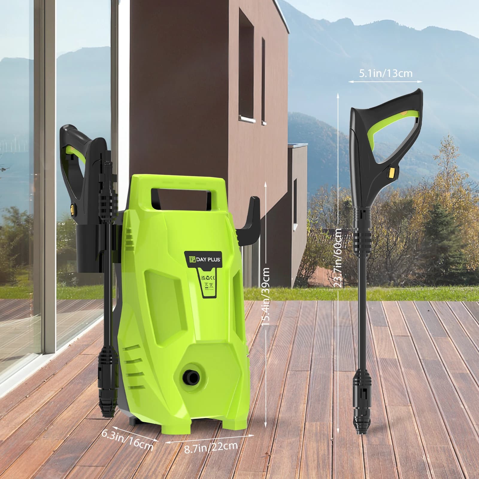 Electric Jet Washer | 1.32GPM Multi-IN-1 Nozzle | For Cars, Patio & Garden - Thumbnail 4