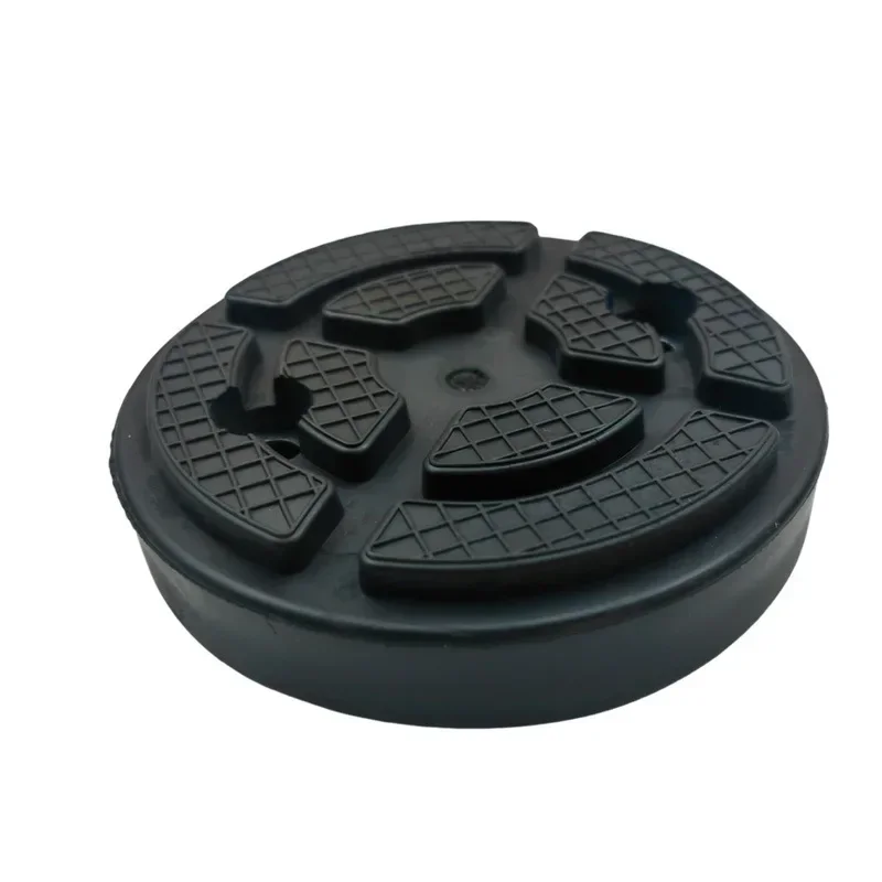 Universal car jack pad adapter for safe pinch weld and frame lifting, compatible with hydraulic trolley jacks and ramps.