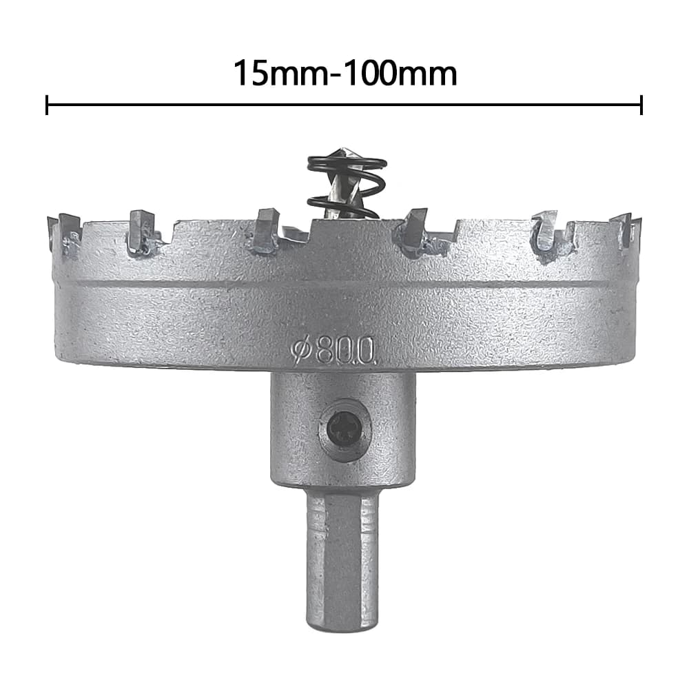 Carbide-Tipped Hole Saw | 15-100mm Core Drill Bit for Metal & Stainless Steel - Thumbnail 4