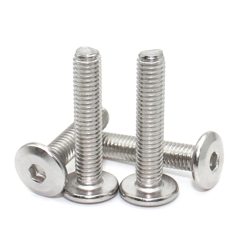 304 Stainless Steel Furniture Screws | M3-M8 Hex Socket Head | 10pcs Connector Joint Bolts - Thumbnail 2