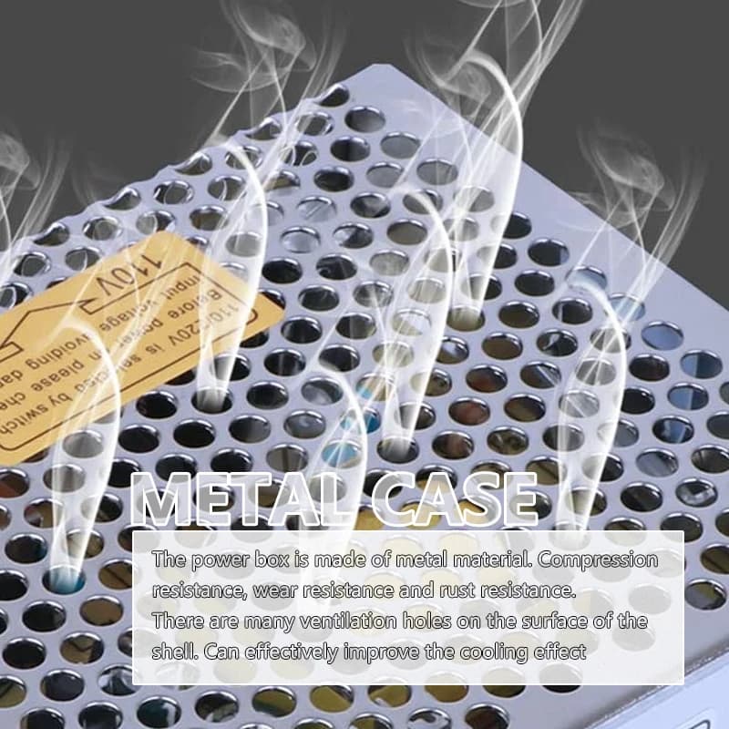 Industrial-Grade AC/DC Power Supply | 5V to 48V Output | Enclosed Aluminum Switching Converter - Thumbnail 5