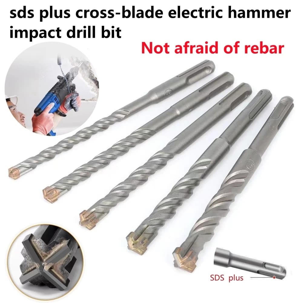 SDS Plus Drill Bits | Cross Cutter & Double Auger Design | 110-500mm Masonry & Concrete - Thumbnail 2