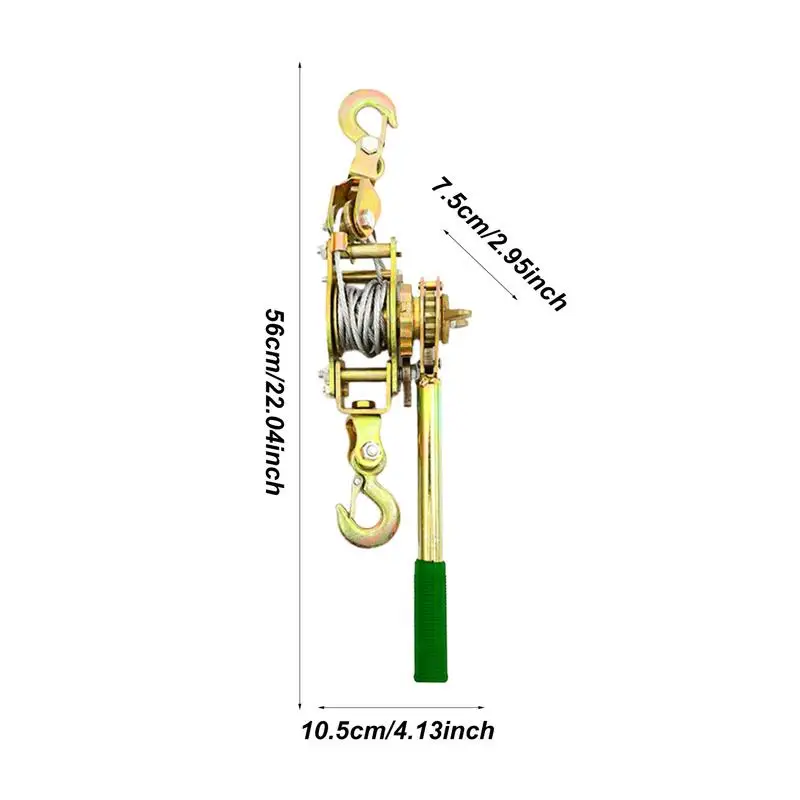 Heavy-Duty Cable Ratchet Tensioner | Reinforced Gears & Pulley System | Lifting & Rigging Tool - Thumbnail 4