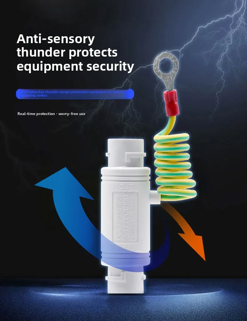 Outdoor POE Surge Protector | 12-57V Gigabit | Waterproof Network Protection for CCTV & Security Systems - Thumbnail 2