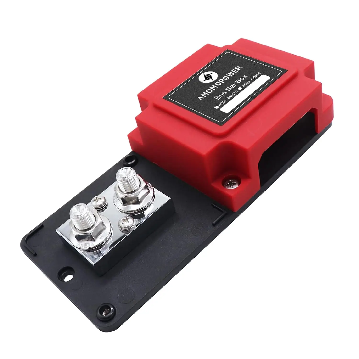 Heavy-Duty 48V Power Distribution Block | 600A Bus Bar with 4x M10 Terminals - Thumbnail 3
