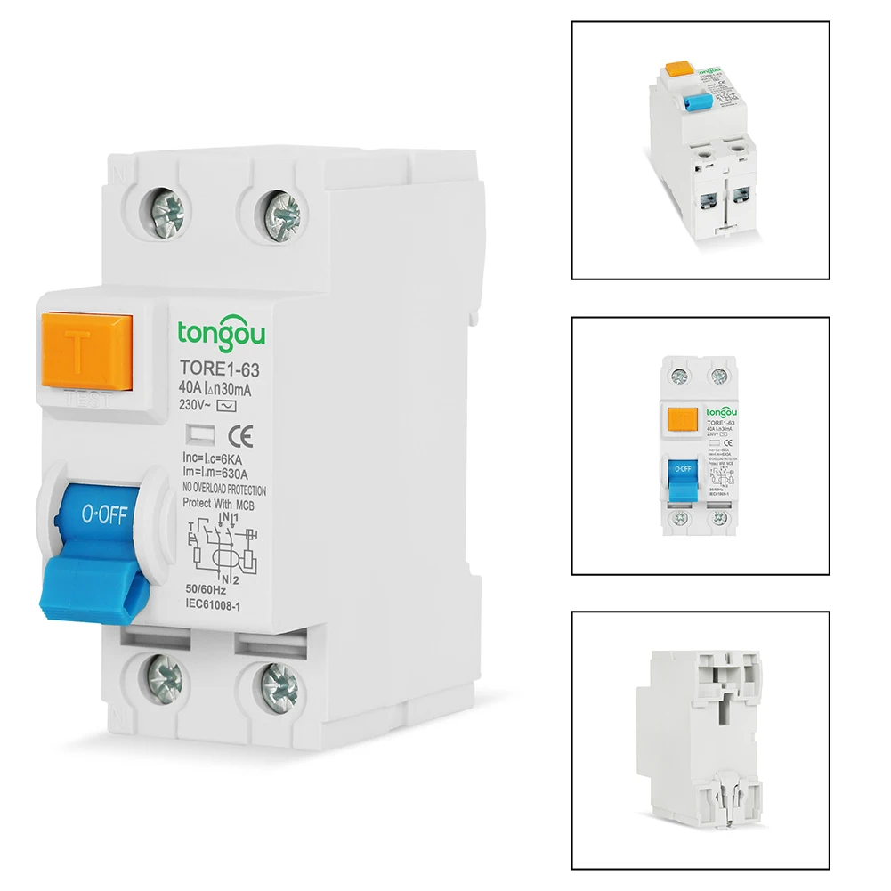 10mA Circuit Breaker Circuit Breaker For Circuit Protection Surge Protection Wiring Diagram 10mA Sensitivity 230V Rated Voltage - Thumbnail 3