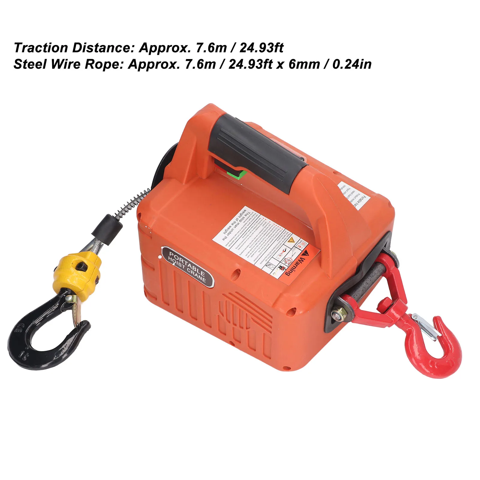 1500W Electric Winch | 500KG Heavy-Duty Lifting | 7.6M Reach & Wireless Remote Control - Thumbnail 6