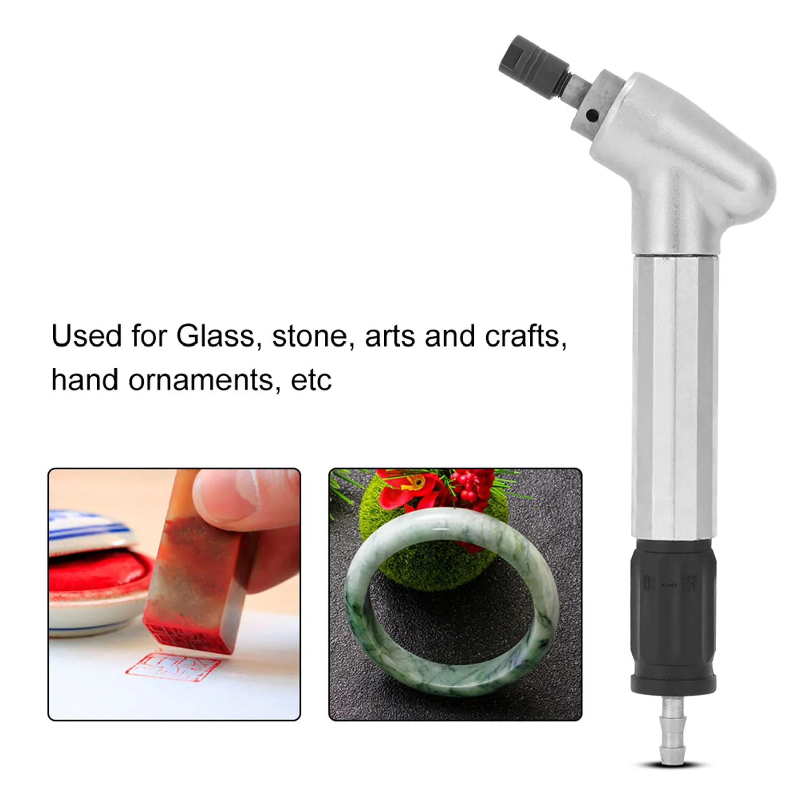 Air Die Grinder | 65,000 RPM Micro Pen | 120° Angled Head for Precision Work - Thumbnail 4
