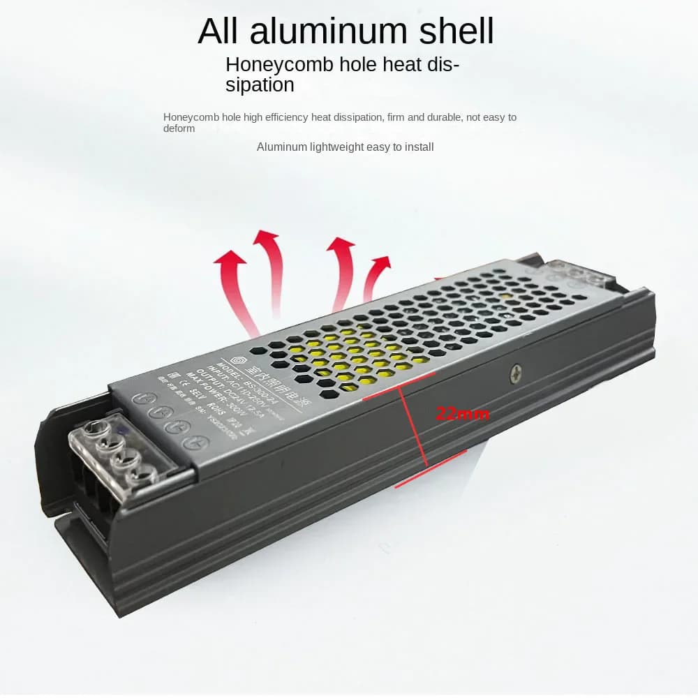 LED Power Supply | 60W-400W AC/DC Driver | Silent 12V/24V Transformer for Professional Lighting - Thumbnail 4
