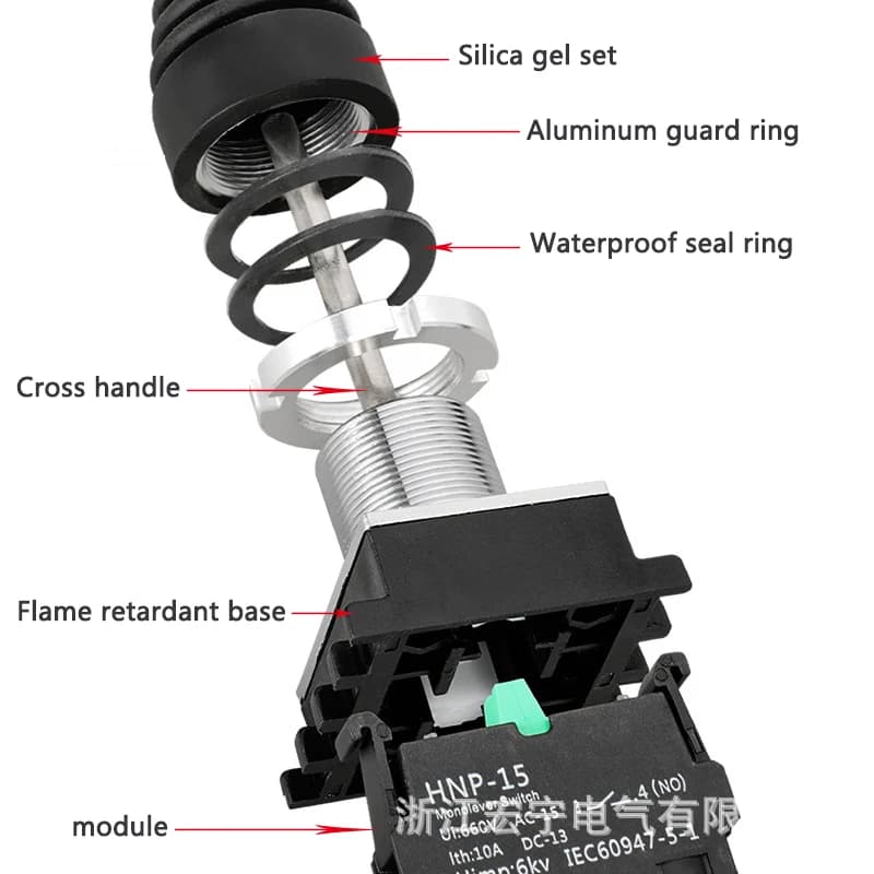 4-Way Toggle Switch | 22mm & 30mm Industrial Rocker | Momentary & Latching HNP-X201 - Thumbnail 6