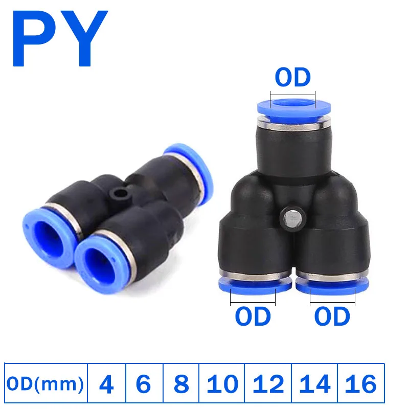 Pneumatic Quick-Connect Fittings Kit | 4-12mm Plastic Hose Connectors | 100-Piece Set - Thumbnail 3