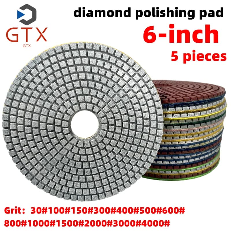 6-Inch Diamond Polishing Pad | Granite, Marble & Concrete Restoration Disc - Thumbnail 6