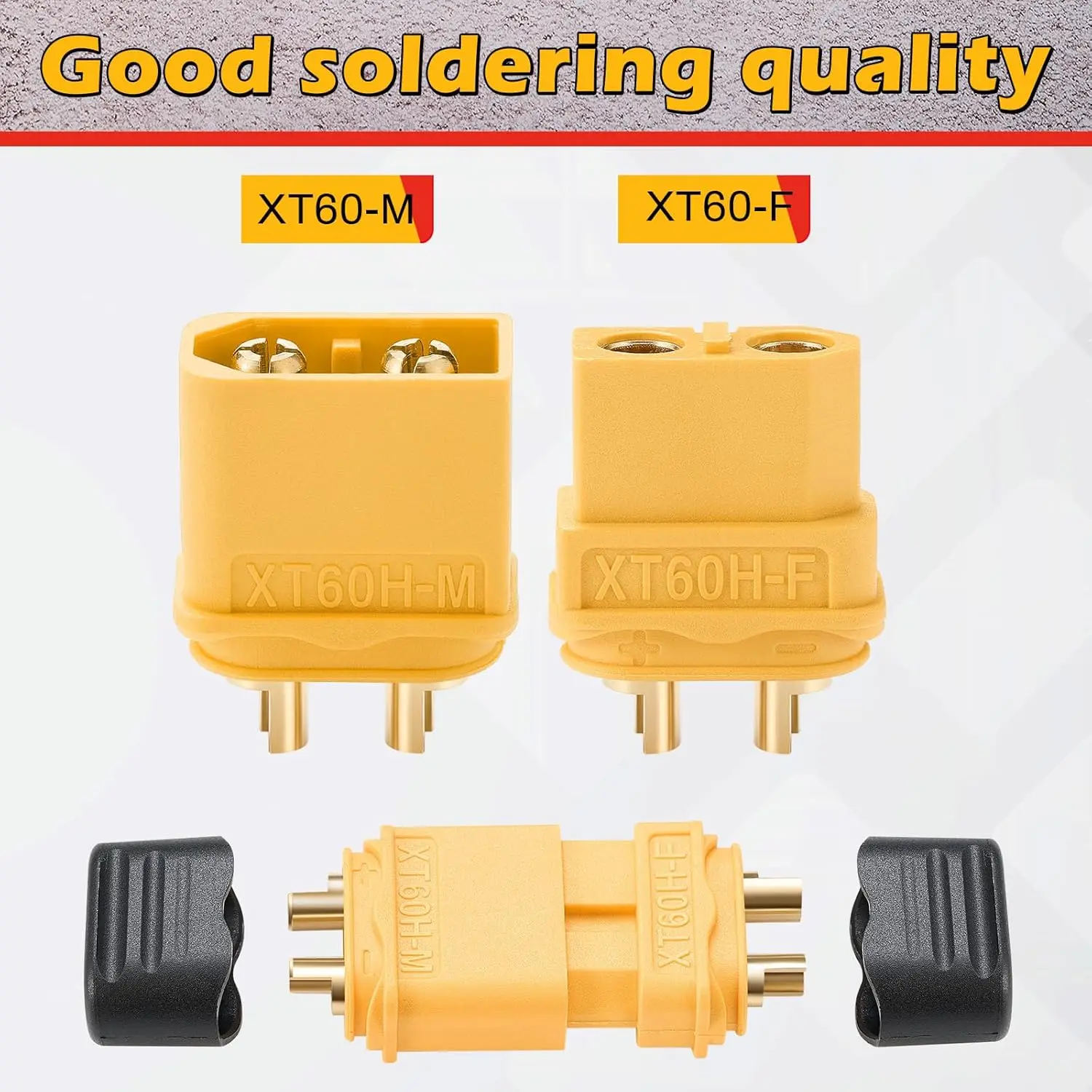 Connector Set | 10-Pair High-Current Bullet Plugs with Sheath for RC & Lithium Battery Applications - Thumbnail 3