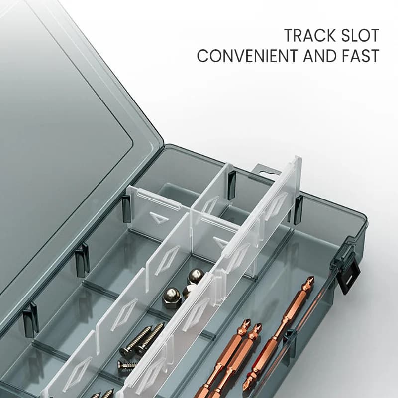 Plastic Tool Box | Transparent High-Hardness Storage | Thickened Pressure-Resistant Case - Thumbnail 4