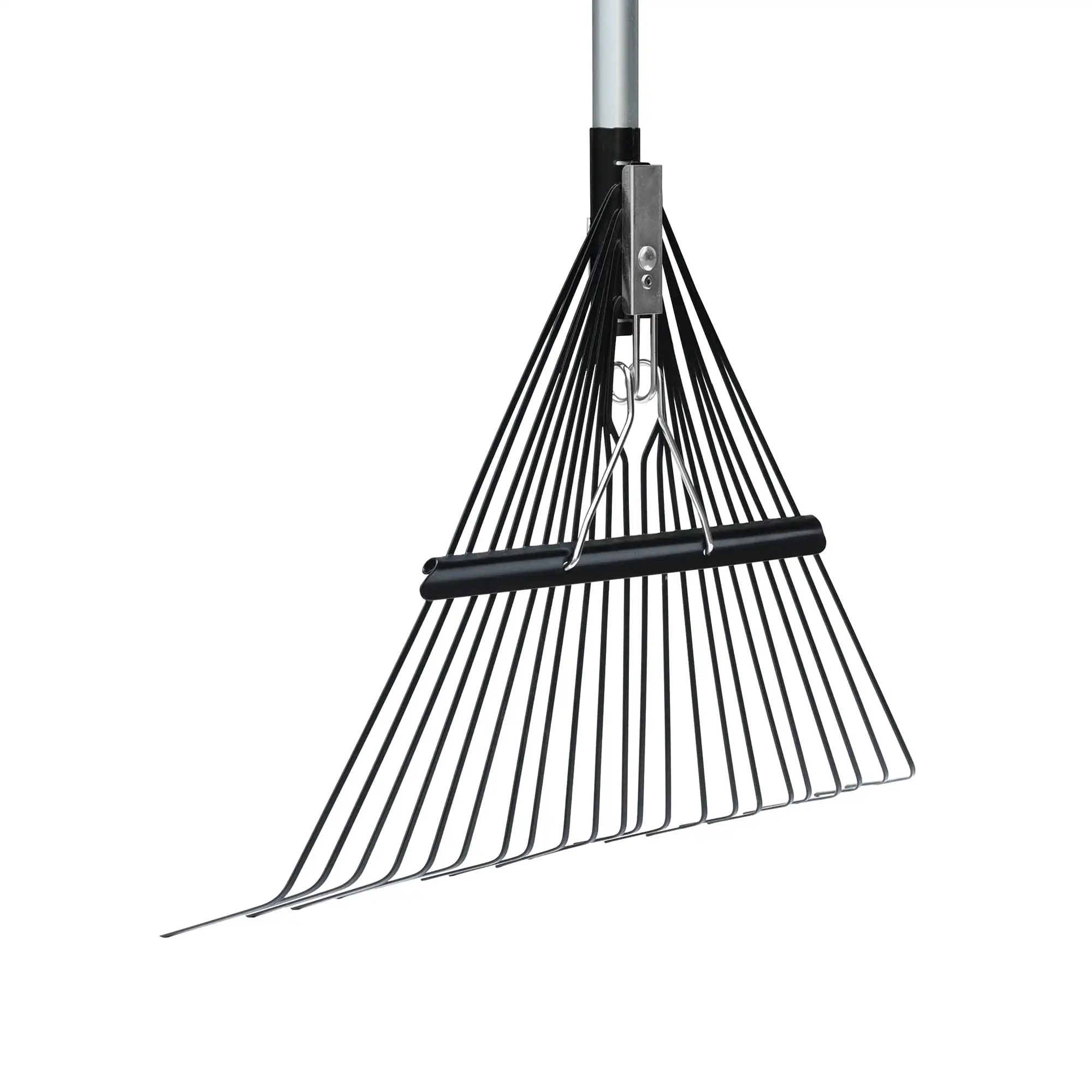 Handle Leaf Rake | 22-Tine Steel Head | Comfort Grip for Easy Yard Cleanup - Thumbnail 4