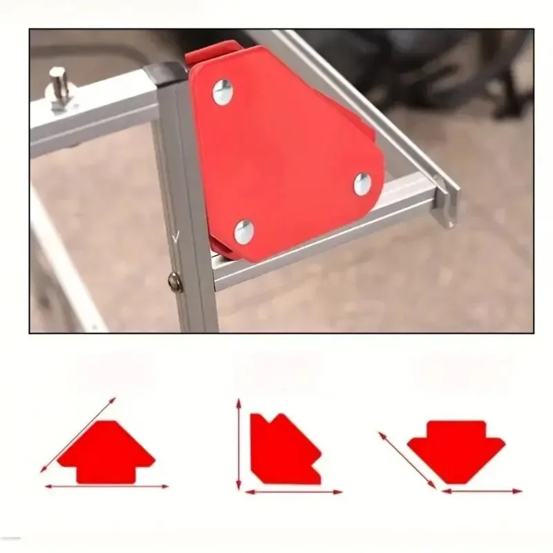 Welding Magnet Set | 4-Piece 45/90/135° Angle Holder | 9LB Magnetic Clamp for Precision Positioning - Thumbnail 3