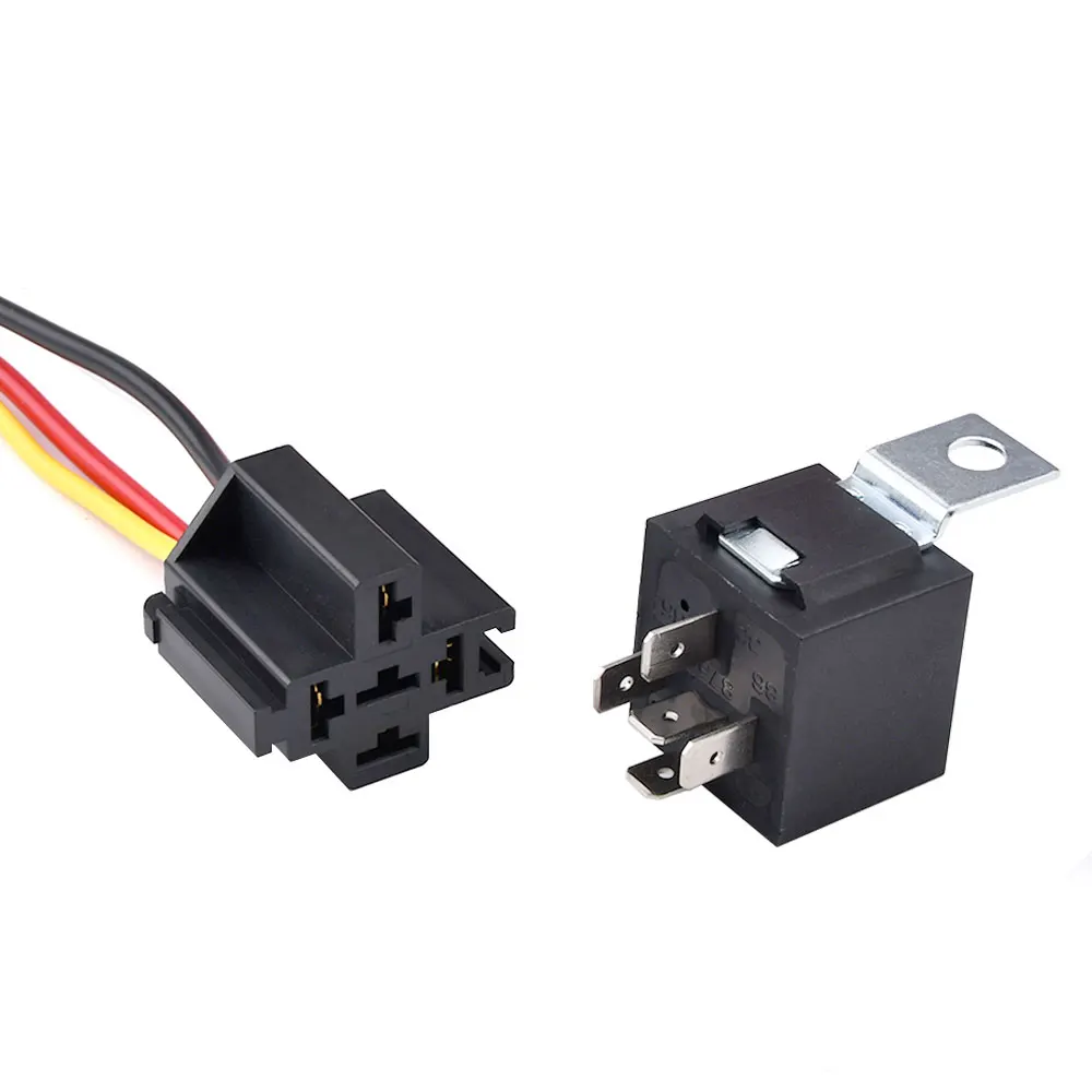 40A Automotive Relay Kit | 12V/24V Waterproof 4-Pin & 5-Pin | Durable Socket with Harness - Thumbnail 3