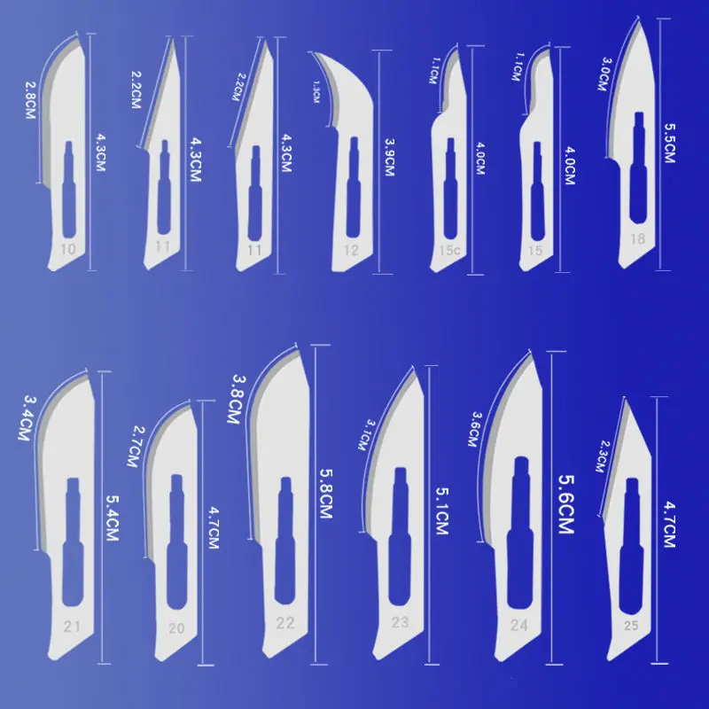 Surgical Scalpel Blades | Sterile Carbon Steel | 20-100 Pack for Precision Cutting & Crafting - Thumbnail 2