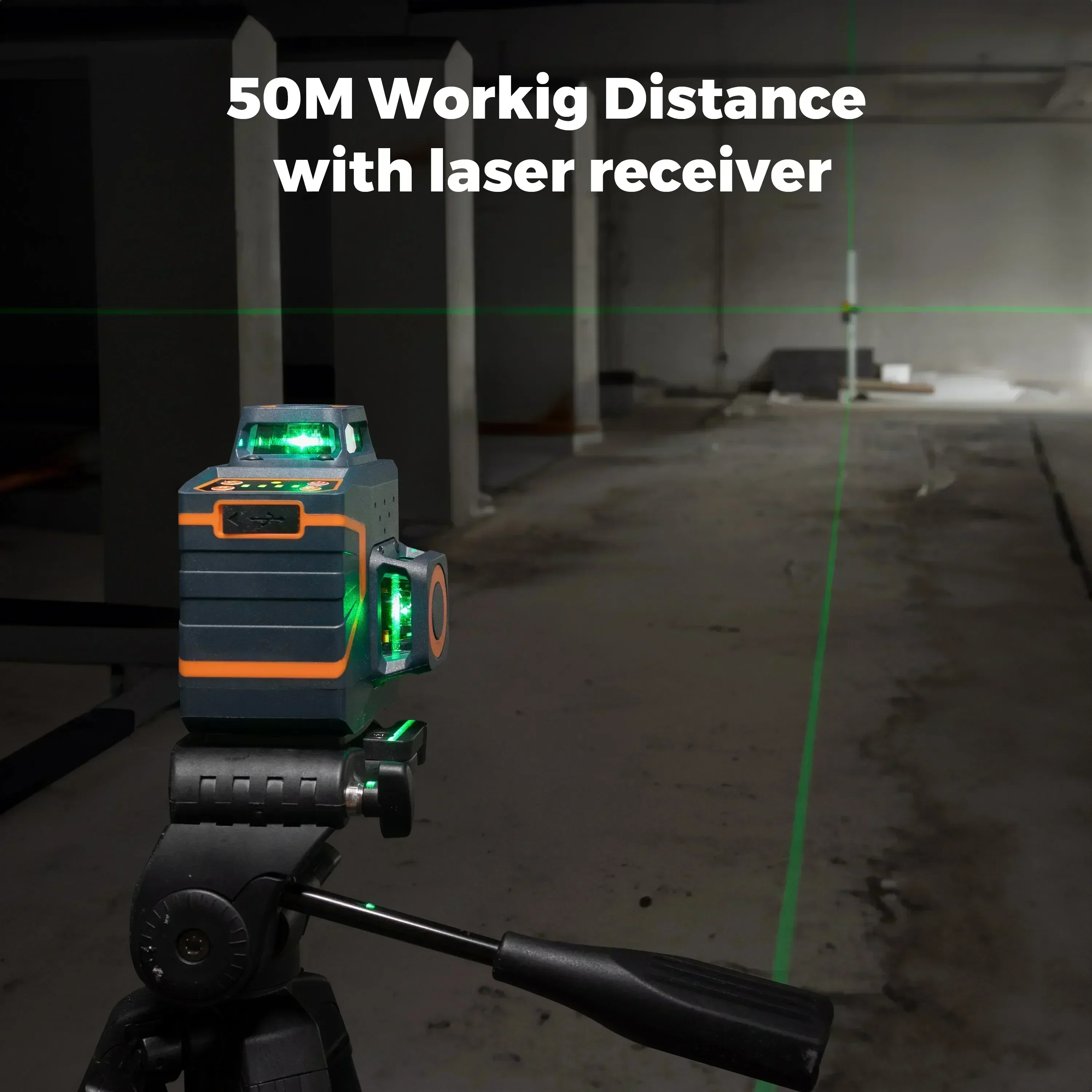 Laser Level | 360° Self-Leveling Green Beam | 12-Line 3D Alignment - Thumbnail 4