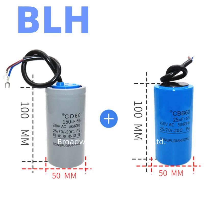 Professional-Grade Motor Capacitor | 250V CD60 Start & 450V CBB60 Run | 55-500UF Range - Thumbnail 5