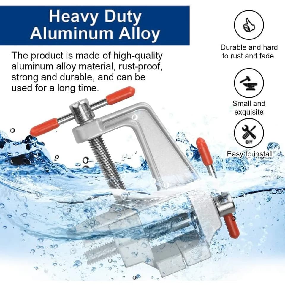 Bench Vice | Hobby Table Clamp | For Jewelry Making & Crafts - Thumbnail 4